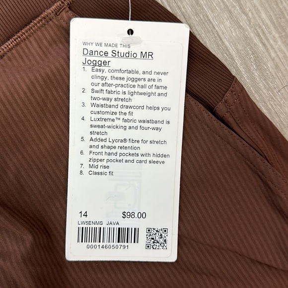 Lululemon Dance Studio Mid-Rise Jogger
Full Length color Java - Picture 6 of 8